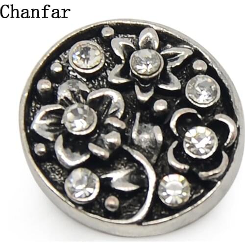 High Quality Flower Styles 18mm Metal Snap Button Charm Styles Button Snaps Jewelry