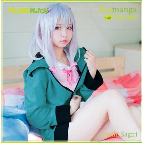 Monenjoy Eromanga Sensei Izumi Sagiri Cosplay Green Hoodie Cos Costume
