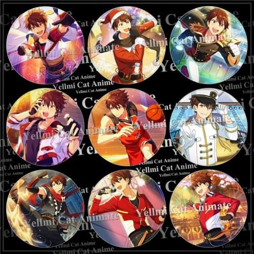 1pc Es Ensemble Stars Morisawa Chiakibadge virtual idol anime Badges Round Icons Brooch