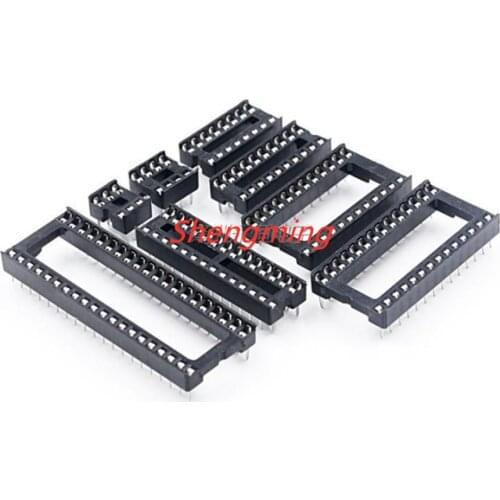 10PCS IC Sockets DIP6 DIP8 DIP14 DIP16 DIP18 DIP20 DIP28 DIP40 pins Connector DIP Socket 6 8 14 16 18 20 24 28 40 pin