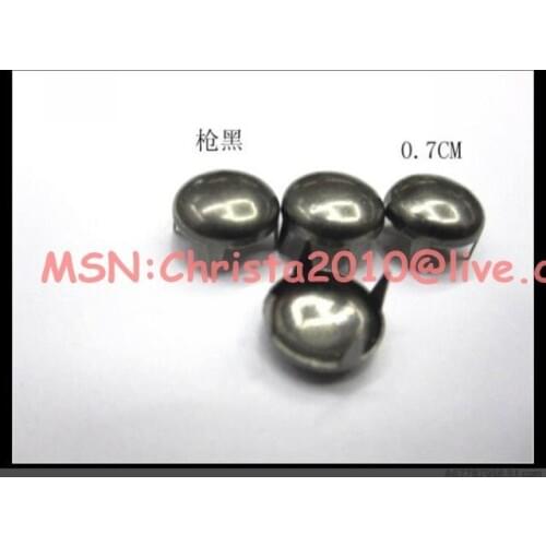 1000pcs 7mm Gun-black Color Promotional Round Studs Four Claws Punk Rock Spike DIY Metal Rivet Supplier/Free Shipping