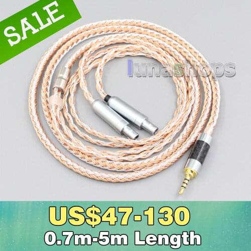 2.5mm 3.5mm XLR Balanced 16 Core OCC Silver Mixed Headphone Cable For Sennheiser HD800 D1000 HD802 HD802s HD800s LN005842
