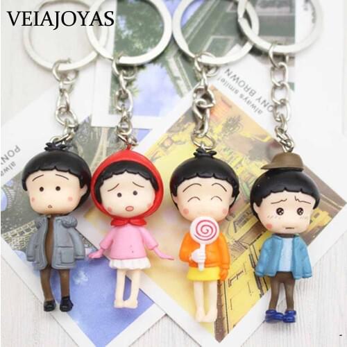 2018 New Anime Cartoon 4styles Boys Girls Keychains Alloy Resin PVC Car Key Ring Holder Bag Pendant Toys Unisex Chaveiro Llavero