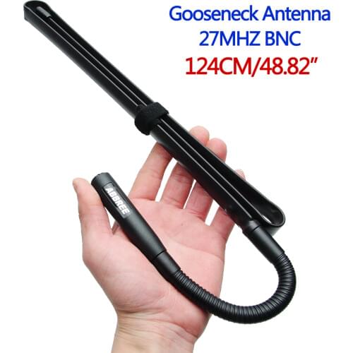 27Mhz BNC Foldable Gooseneck Tactical Antenna 49/88/124CM Long Compatible Cobra Midland Uniden Anyton Handheld Portable Radio