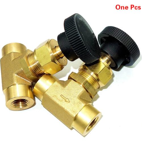 3000psi brass copper high pressure gauge needle value 1/4" NPT * 1/4" NPT equal female thread flow control shut off needle valve
