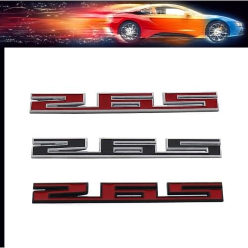 3D Premium 265 car Engine Hood Fender trunk Tail Rear Bonnet Nameplate Decal Emblem Badge Sticker for Silverado Camaro Impala