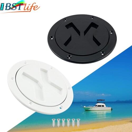 4 inch ABS Round Deck Inspection Hatch Cover Plastic Boat Twist Screw Out Deck Inspection Plate Marine Yacht RV Accessories