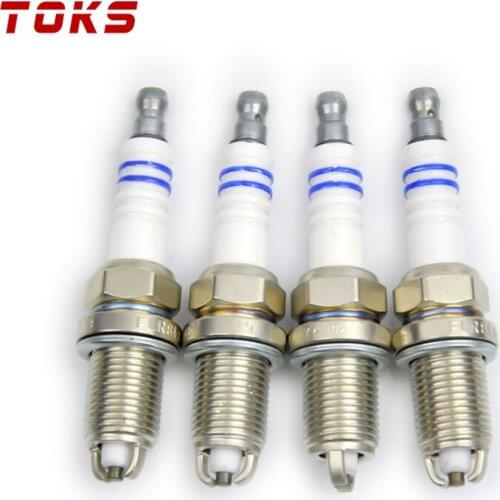 4 Pcs FLR8LDCU+ 7404 +9 0242229654 Normal Spark Plug For Passat BMW Suzuki Daewoo Saab 0242229878 High Quality Auto Part