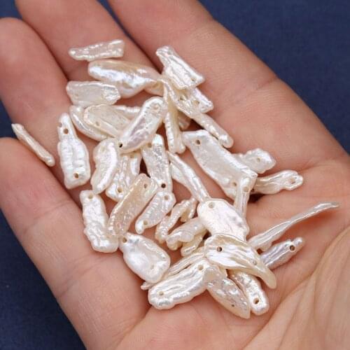 6Pcs Irregular Single-Hole Pearl Loose Beads Charms For DIY Necklace Bracelet Anklet Jewelry Accessory