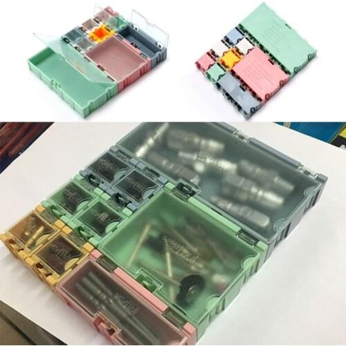 9pcs/set SMD Container SMT IC Electronic Component Mini Storage Box Jewelry Case K0AB