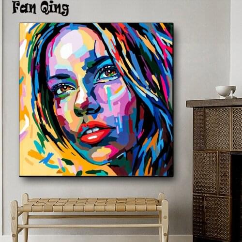 Full Square Diamond Painting Abstract Woman 5D Diamond Embroidery Portrait Home Decor Diamond Art