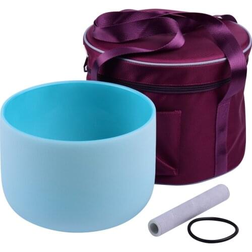 Ammoon 10 Inch Crystal Singing Bowl G Note with Mallet Rubber O-Ring Storage Bag for Musical Healing Meditation Yoga Home Office