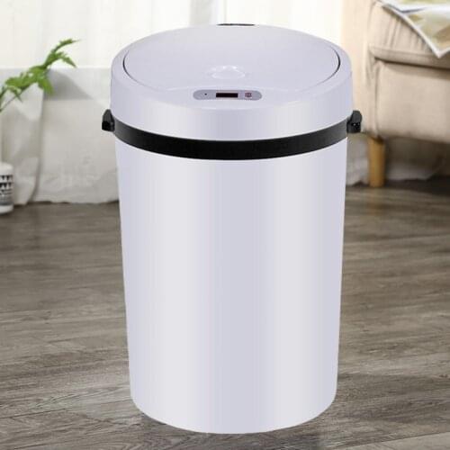 Automatic Smart Trash Can Bedroom Garbage Basket Recycle Bin Trash Can with Lid Bathroom Poubelle Bureau Cleaning Tools DF50LJ