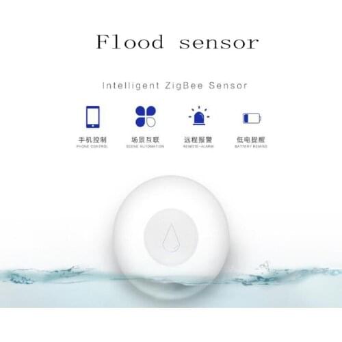 Wireless water immersion sensor Zigbee smart home manufacturer automatic alarm in home automation scene