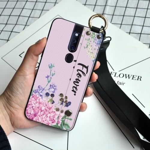 Wrist Strap Case For OPPO F1S A59 F3 F5 F7 F9 F11 A91 F15 F17 Pro Phone Cover Necklace Lanyard For OPPO R15X R17 Pro