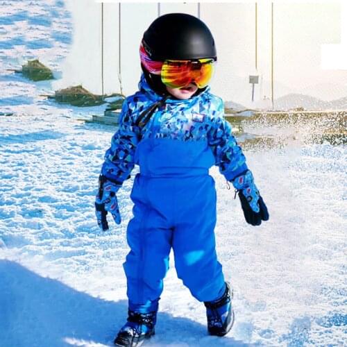 Baby Winter Childrens Ski Set Girls Outdoor Snowboarding Suit Waterproof Boys Conjoined Skiing Suits Warm And Windproof Overall