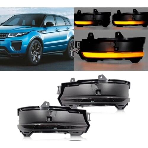 For Land Rover Discovery Sport 15-18 Evoque 15-18 Velar 18 Smoked Dynamic Amber Front Led Side Mirror Blinker Lights Turn Signal