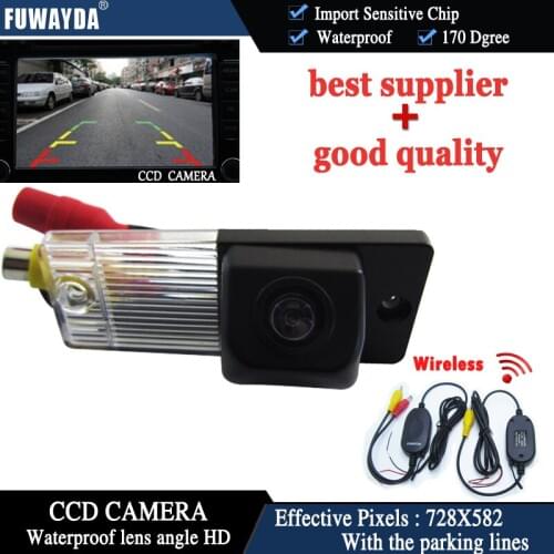 FUWAYDA Wireless Car RearView Reverse With Guide Line High Definition Color CCD With Guide Line CAMERAfor Kia Cerato KIA CERATO