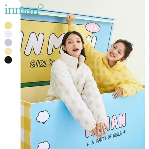 INMAN Womens Down Jacket Thin and Light Design Young Cute Style Warm Thermal Short Multicolor Winter Coat
