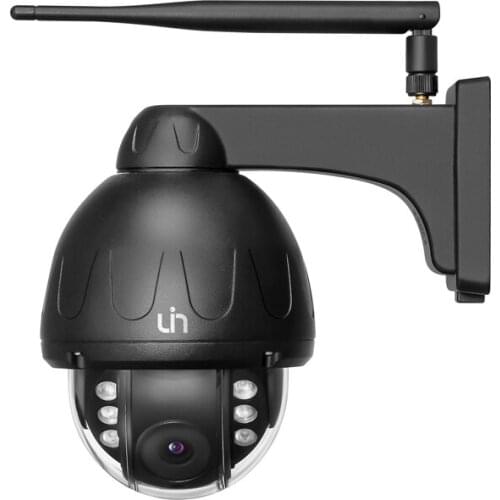 UIN Black Aluminum 5MP Wifi Dome Auto Tracking IP Camera Spinning Waterproof Wireless IR Night CCTV Audio Talk Memory SD Card