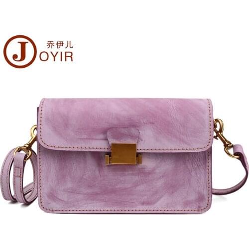 New Tide Handmade Classic Han Edition Leather Fashion Fog Wax Fashion Leather Leisure Women Bags Retro Chic Shoulder Bags