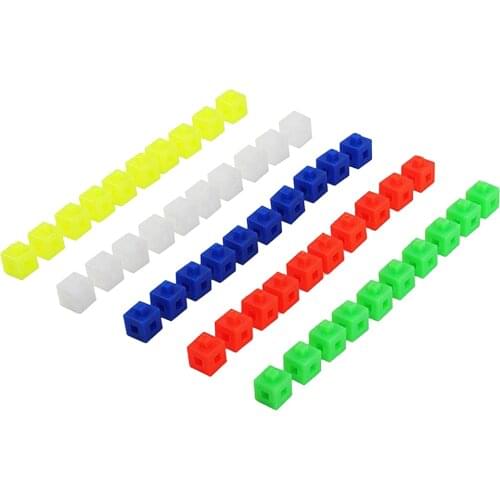 50pcs Interlocking Math Link Cubes Kids Preschool Educational Intelligence Toys Connecting Cubes