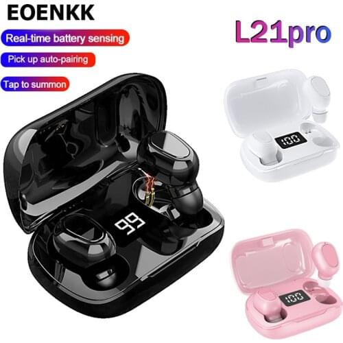 L21 Pro TWS Mini Bluetooth Earphone Headphones Wireless Sports Earbuds Waterproof Stereo Surround Sound Works On All Smartphones