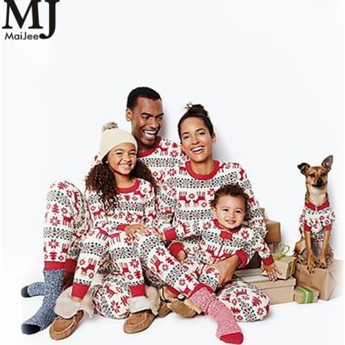 MaiJee Family Christmas Pajamas Family Pyjamas Kids Homewear Pijama Feminino Plus Size Pyjama Femme Pijamas Sets Plus Size