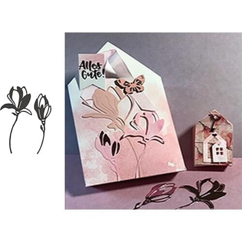 Metal cutting dies 2pcs Magnolia cut die mold new 2019 Scrapbook cards making paper craft knife mould blade punch