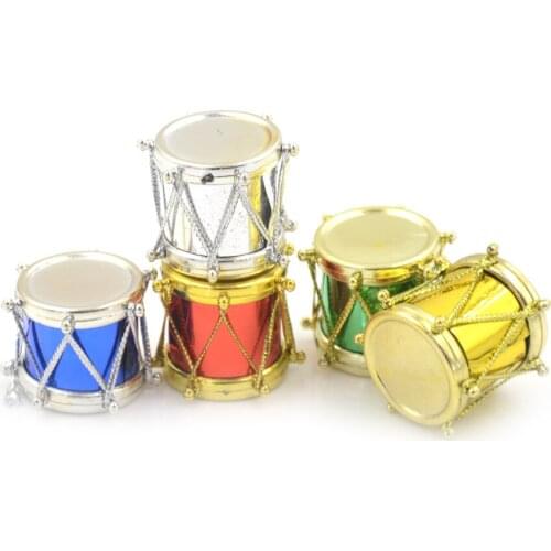 Mini Drum Dollhouse Decor Toys Doll Instrument Drum Musical Toy For Girl Dollhouse Decor Birthday Gift Children Kids Gift