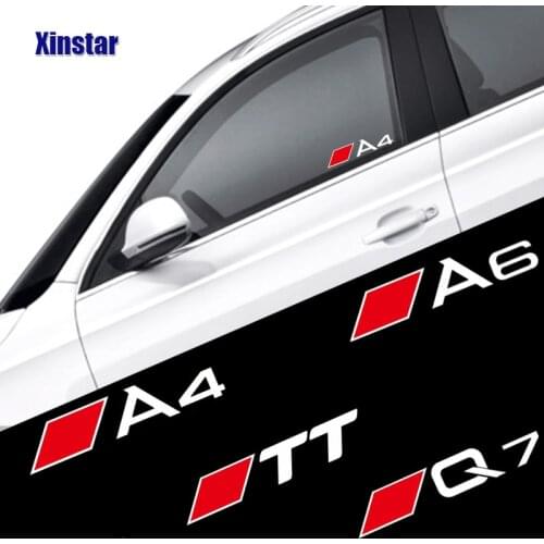 2pcs Decal Sticker car windows sticker for audi A1 A3 A4 A5 A6 A7 A8 Q1 Q3 Q5 Q7 Q8 TT B6 B7 B8 B9 S3 S4 S6 RS3 RS5 RS8