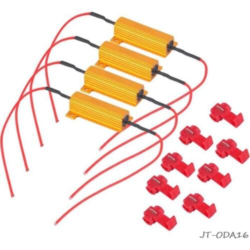 New 4x 50W 6 ohm Load Resistor For Fix LED Bulb Fast Hyper Flash Turn Signal Blinker/4pcs
