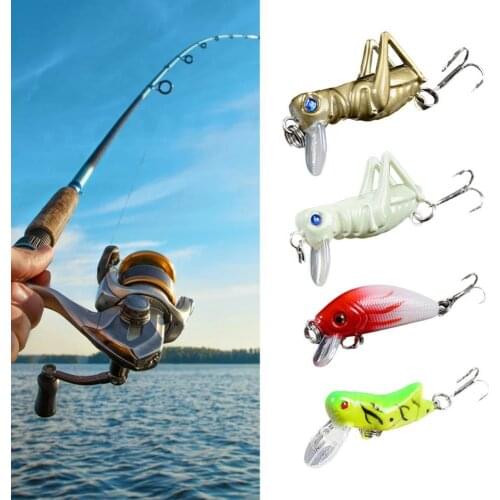 Fishing Lure5-color Artificial Locust Grasshopper Bionic Bait Insect Shape Fishing Lure for Angling Fishing tackle Swim Bait