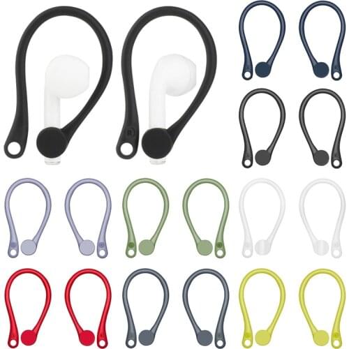 Sports Silicone Ear Hooks For Apple AirPods Accessories Anti-fall Bluetooth Earphone For Airpod 2 1 Holder For Airpods 3 2 1