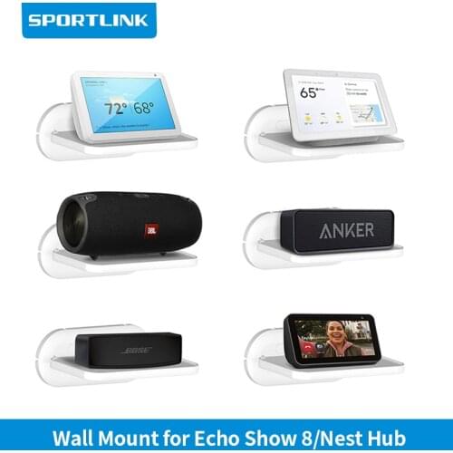 SPORTLINK Wall Mount Outlet Shelf Holder for Amazon Echo show 5 8 Google Home Hub Nest Hub Smart Home Camera For Kitchen Bedroom