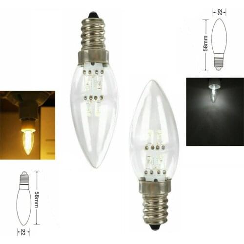 LED Candelabra Light Bulb E12 4LEDs Candle Lamp Chandelier Light 10W Equivalent Lamps Warm/Cold White Home Lights AC 110V 220V