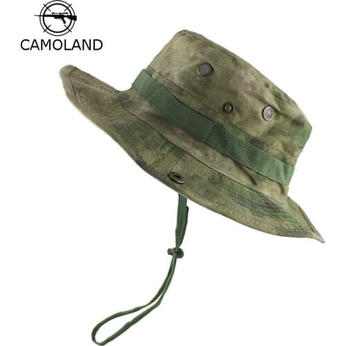 Tactical Airsoft Sniper Camouflage Boonie Hats Nepalese Cap Militares Army Mens Military Hiking Hats Summer Bucket Fishing Hat