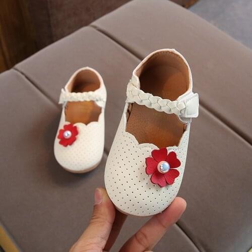 2020 new children toddler baby little girl single leather shoes girl breathable pearl dress shoes new 1 2 3 years new