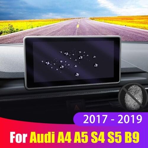 For Audi A4 B9 A5 S4 S5 Q5 2017 2018 2019 Tempered Glass Car Navigation Screen Protector Touch Display Screen Film Accessories
