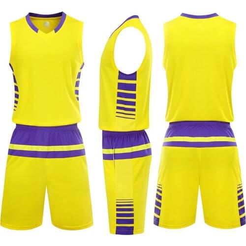 Men Basketball Uniforms Sport Clothing Sleeveless Youth Basketball Jersey Sets Shirts Shorts Suit Custom Name