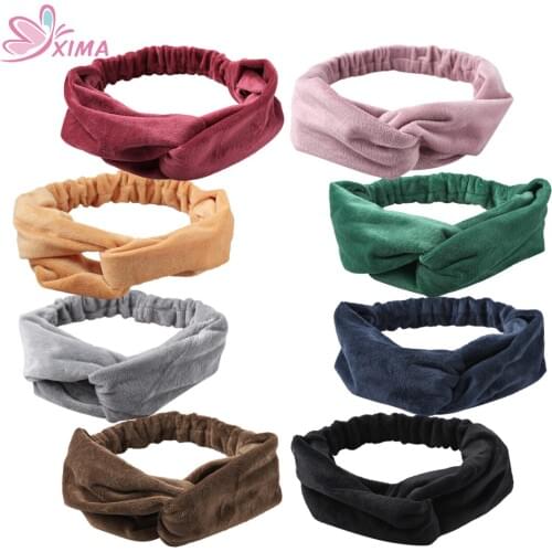 XIMA 1PC Korean Style Women Hair Band Velvet Headband Female Woman Hair Accessories Headband for Lady WHB006