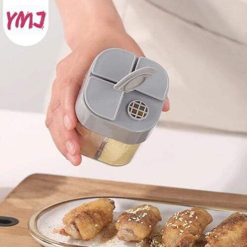 4 In 1 Seasoning Box Kitchen Gadgets Storage Organizer Transparent Pepper Spice Shaker Salt Seasoning Jar Condiment Bottle Case