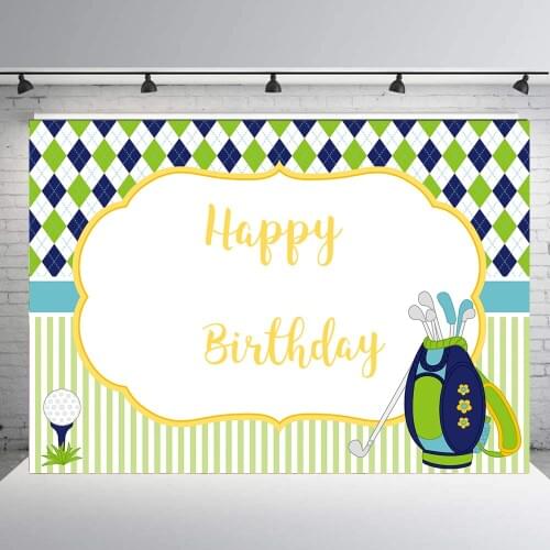 BIEPOTO Photography Backdrop Background Golf theme birthday party decor banner baby shower photo booth dessert table cake b171