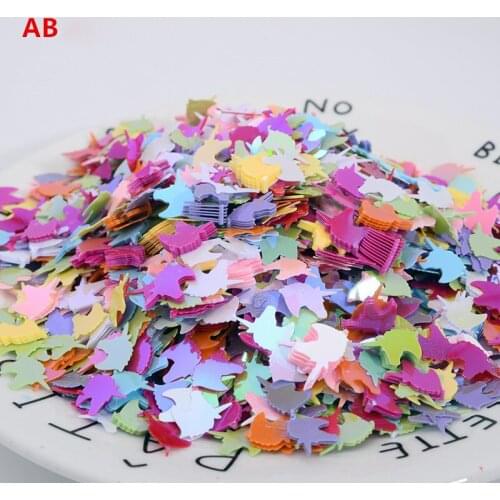 12mm Unicorn shape Loose Sequin For Clothing Accssory DIY Craft Scrapbooking Wedding Art Decoration Jewelry for Handrafts 50g