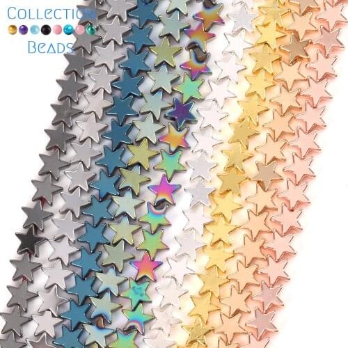 6-10mm Natural Beads Fivepointed Star Shape Hematite Stone Loose Beads For Jewelry Making DIY Necklace Bracelet Accessories 15