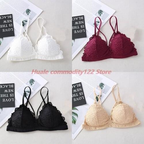 Hot Women Bralette Underwear Lingerie Triangle Cup Autumn And Winter New Arrival 2019 Wireless Lace Women Bra Top