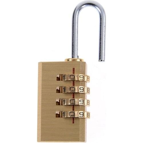 1Pcs 6cm x 2cm x 1cm Combination Padlock Resettable for Travelling Bag Door 4 Digits Number Password Code Lock mini