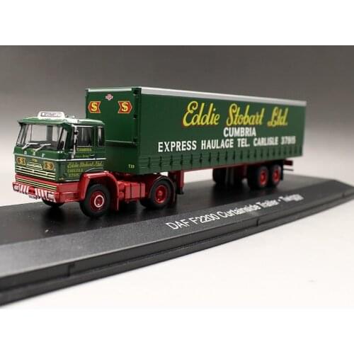 Diecast Model Car ATLAS 1/76 F2200 Truck Trailer Cambria Postal Truck Alloy Car Model Toys for Boys Collect and Display Gifts
