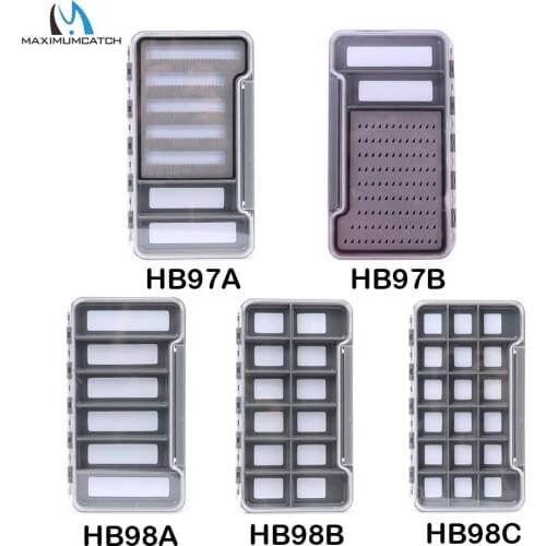 Maximumcatch Slim One-Side Waterproof Plastic Fly Fishing Box Keeping Flies and Hooks Fly Tackle Box