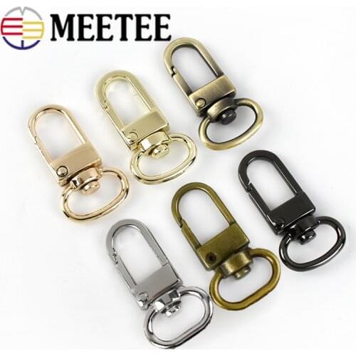 10/30pcs 13x34mm Leather Buckles Metal Bag Strap Swivel Clasps Lobster Clip Buckle Webbing Snap Hook DIY Hardware LeatherCrafts